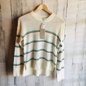 NWT Joie Dreolan Sweater Worn on TV XS Wool Alpaca Blend Striped Cream